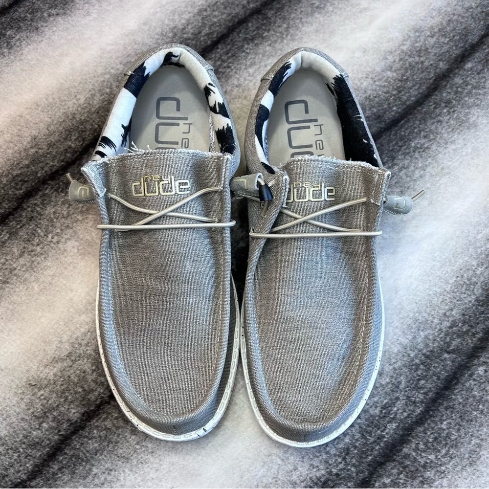 Hey Dude Wally Stretch Beige Slip On Loafers